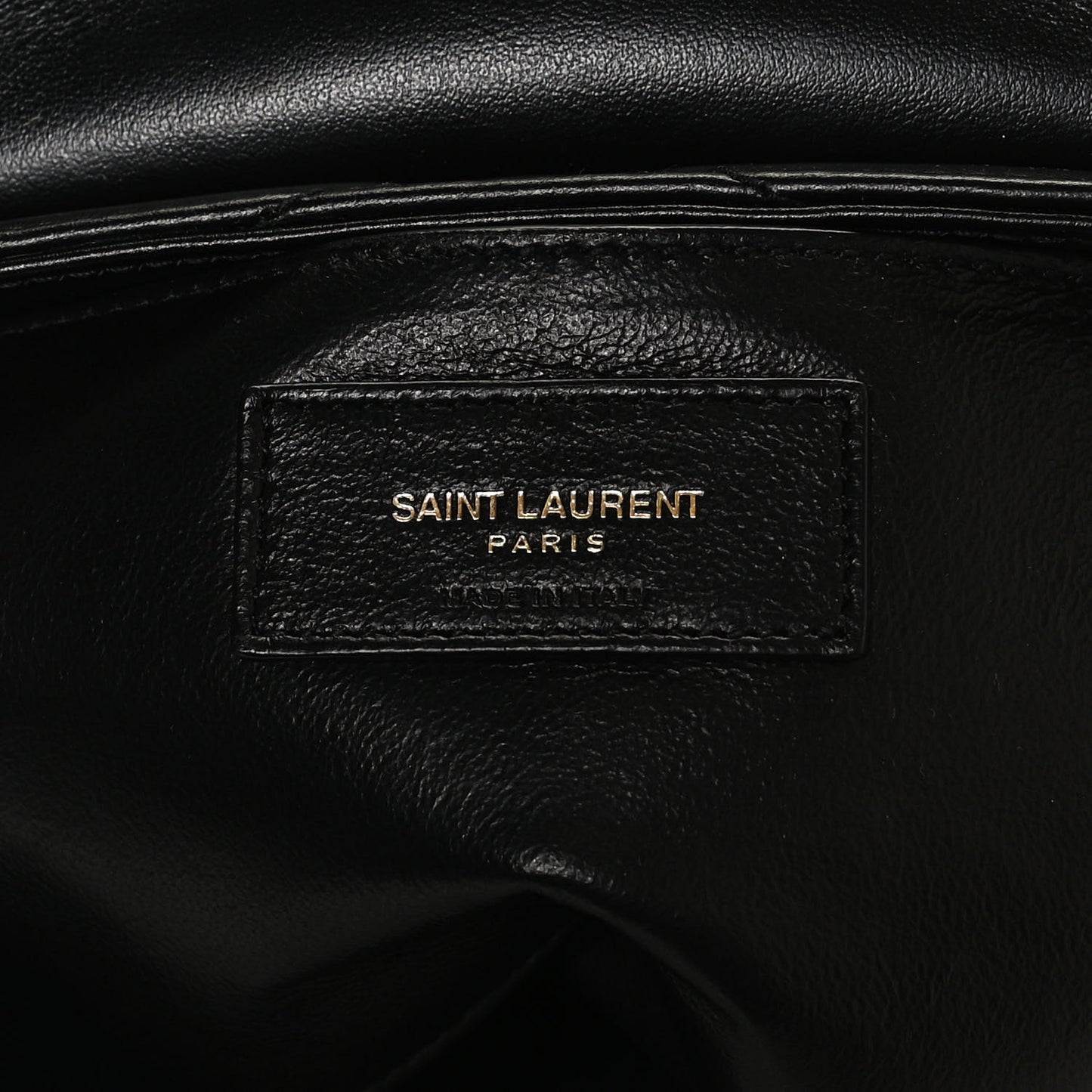 Calfskin Y Quilted Monogram Small Loulou Chain Satchel Black