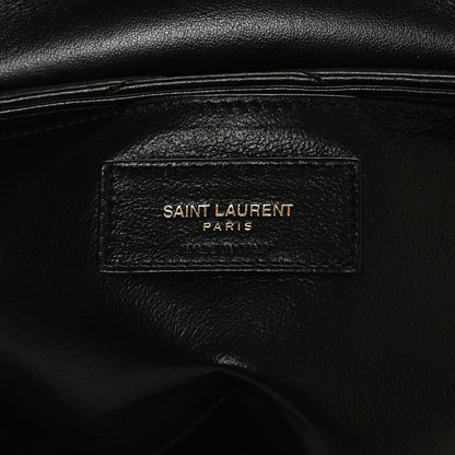 Saint Laurent Calfskin Y Quilted Monogram Small Loulou Chain Satchel Black 6 of 12