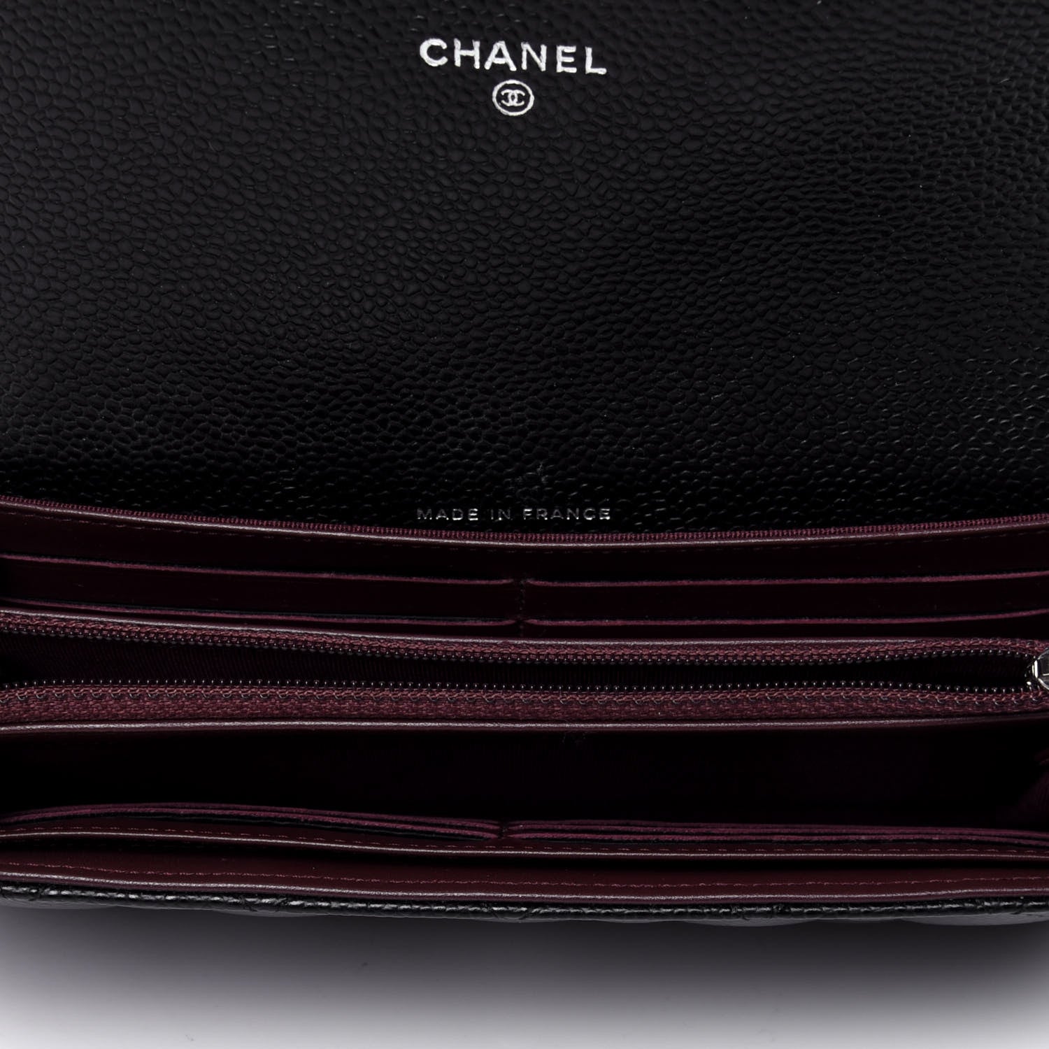 Chanel Caviar Quilted Large Gusset Flap Wallet Black 9 of 10