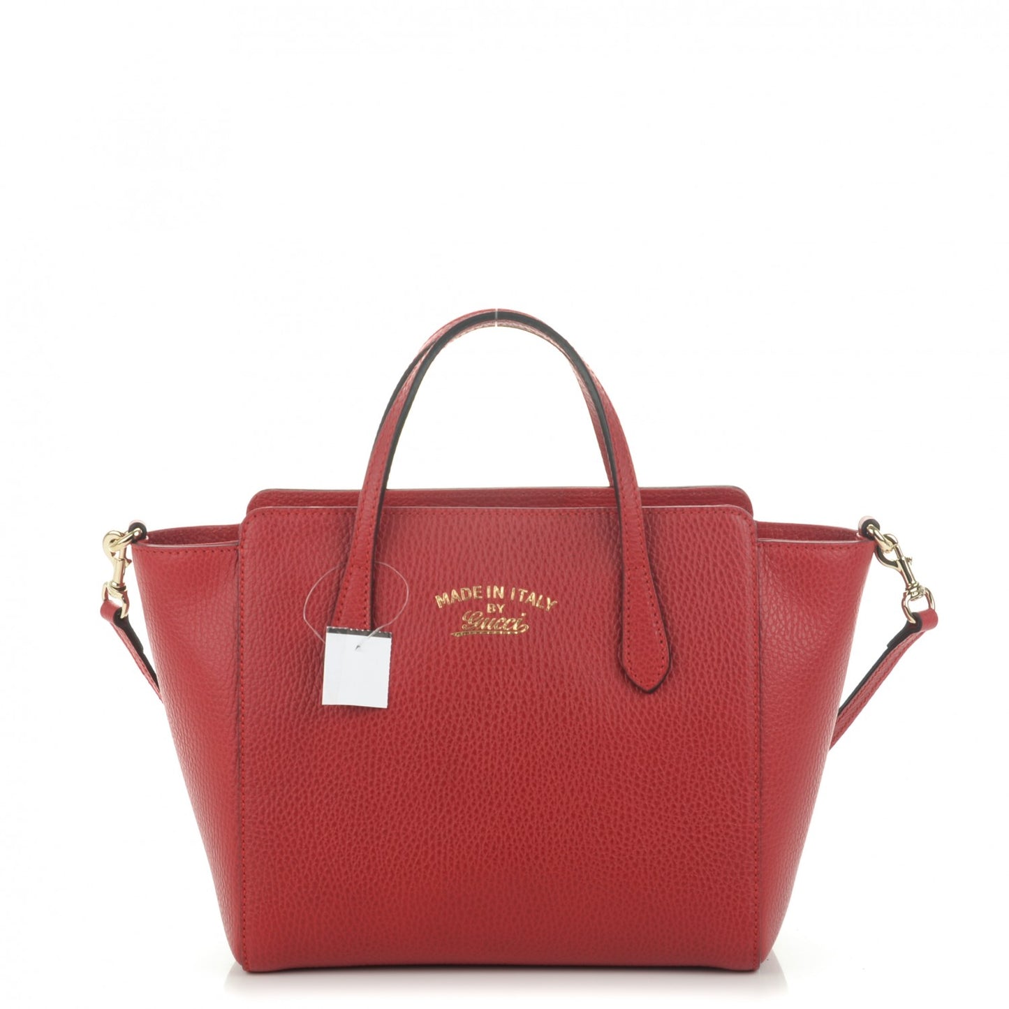 Dollar Calfskin MIni Swing Top Handle Bag Tabasco