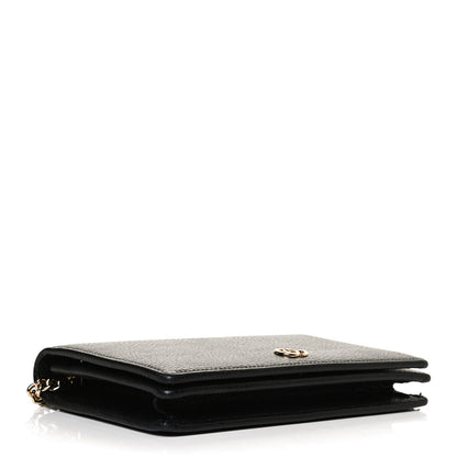 Gucci Calfskin Mini GG Marmont Chain Wallet Black 4 of 12