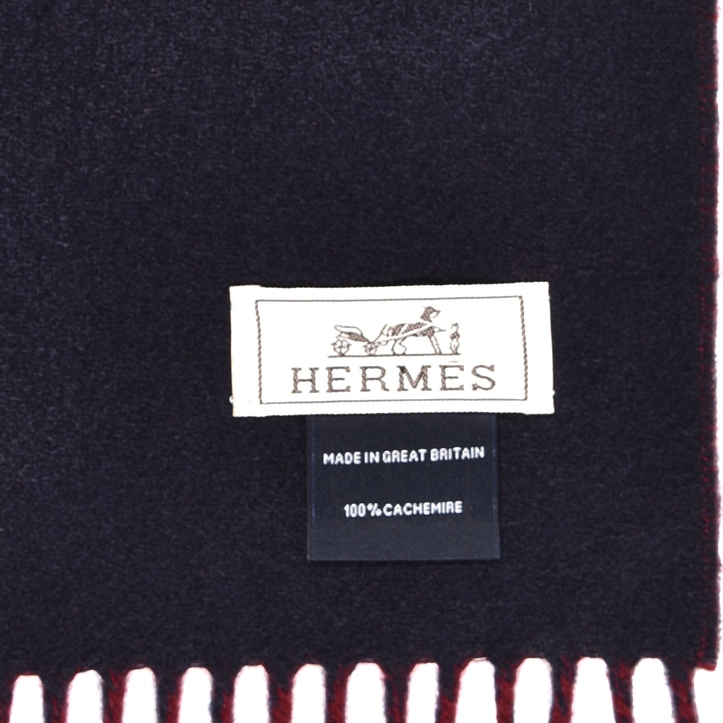 Cashmere Casaque Stole Marine Rouge