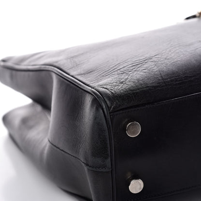 Saint Laurent Calfskin Classic Monogram Shopping Bag Black 9 of 12