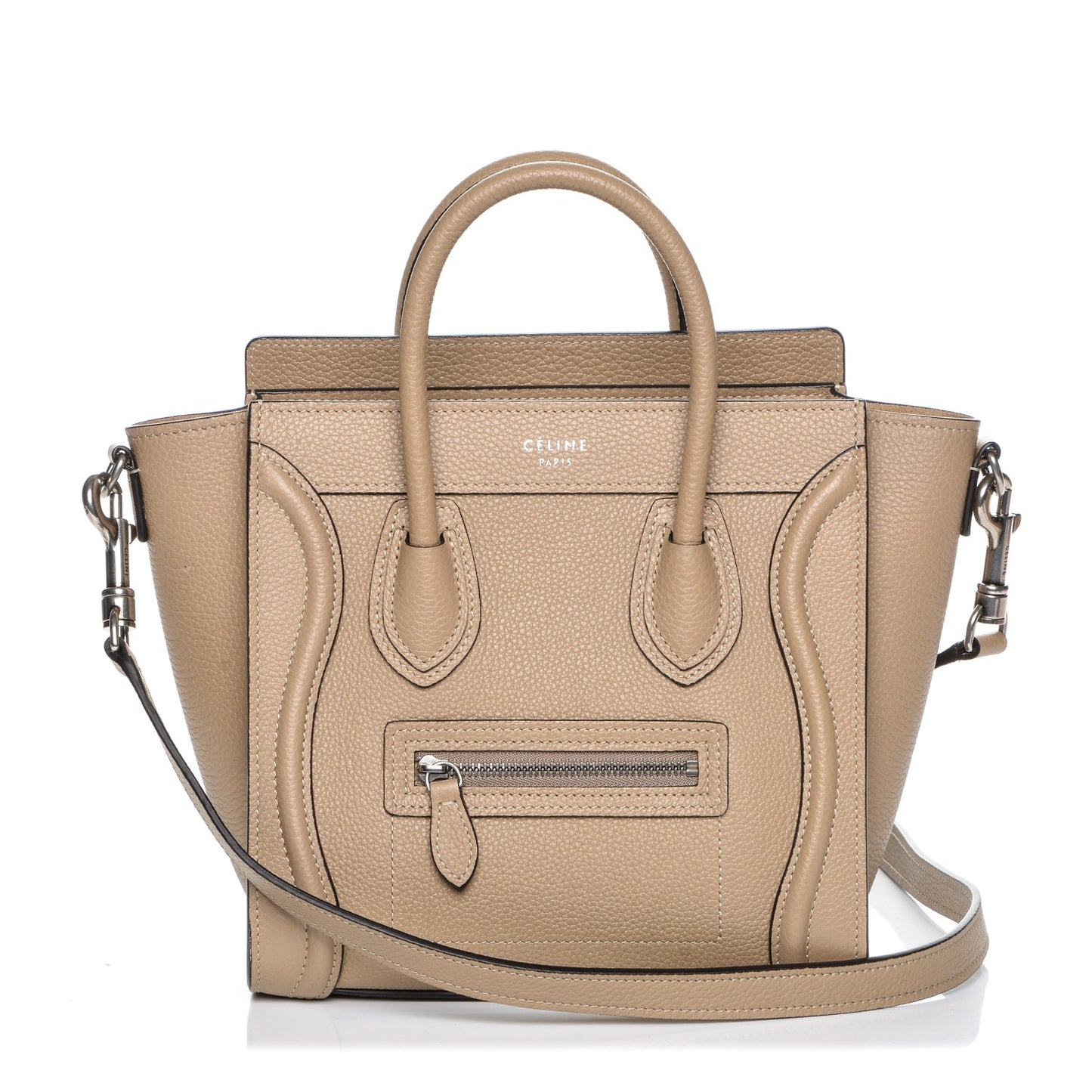 Drummed Calfskin Nano Luggage Dune