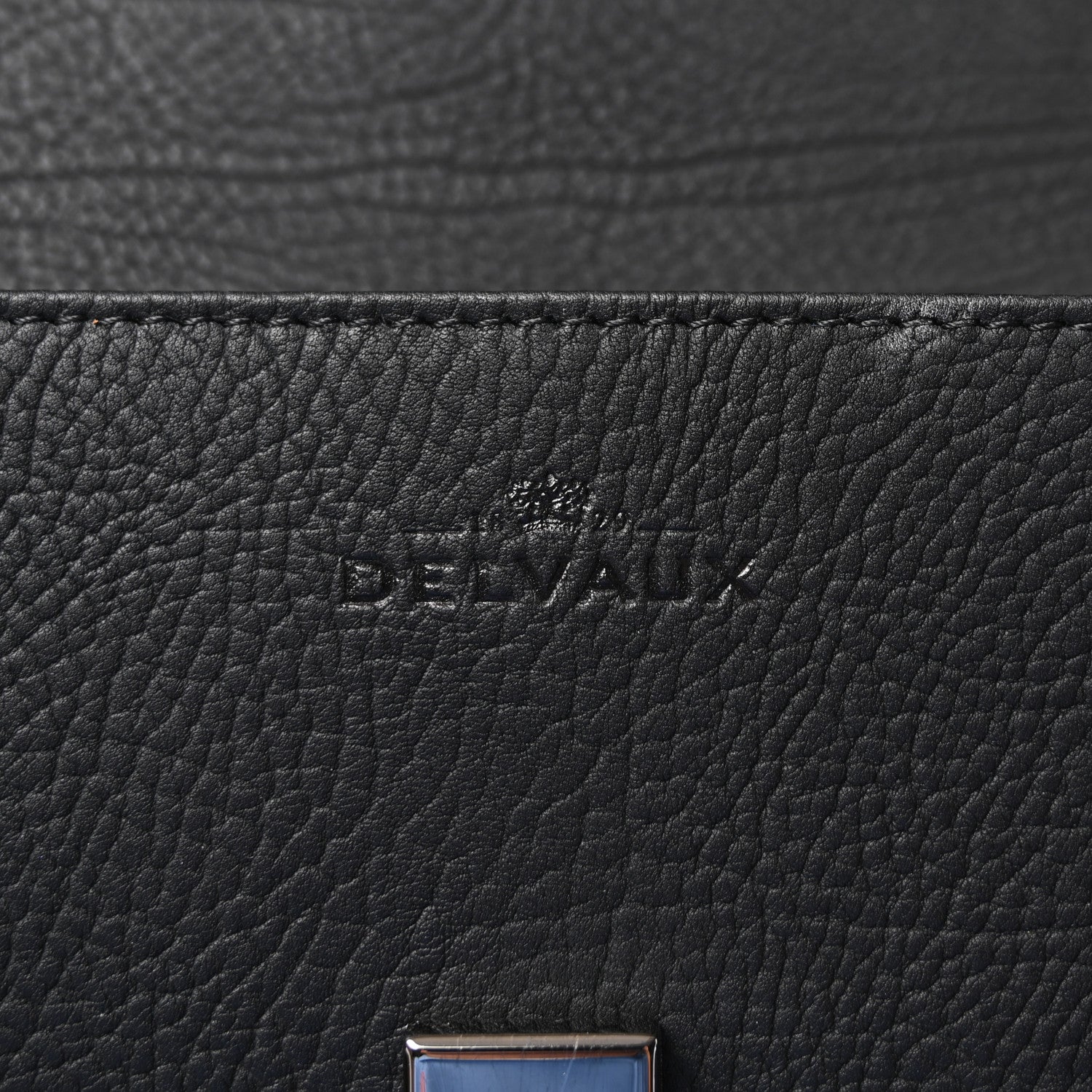 Delvaux Crispy Calfskin GM Tempete Satchel Black 6 of 10