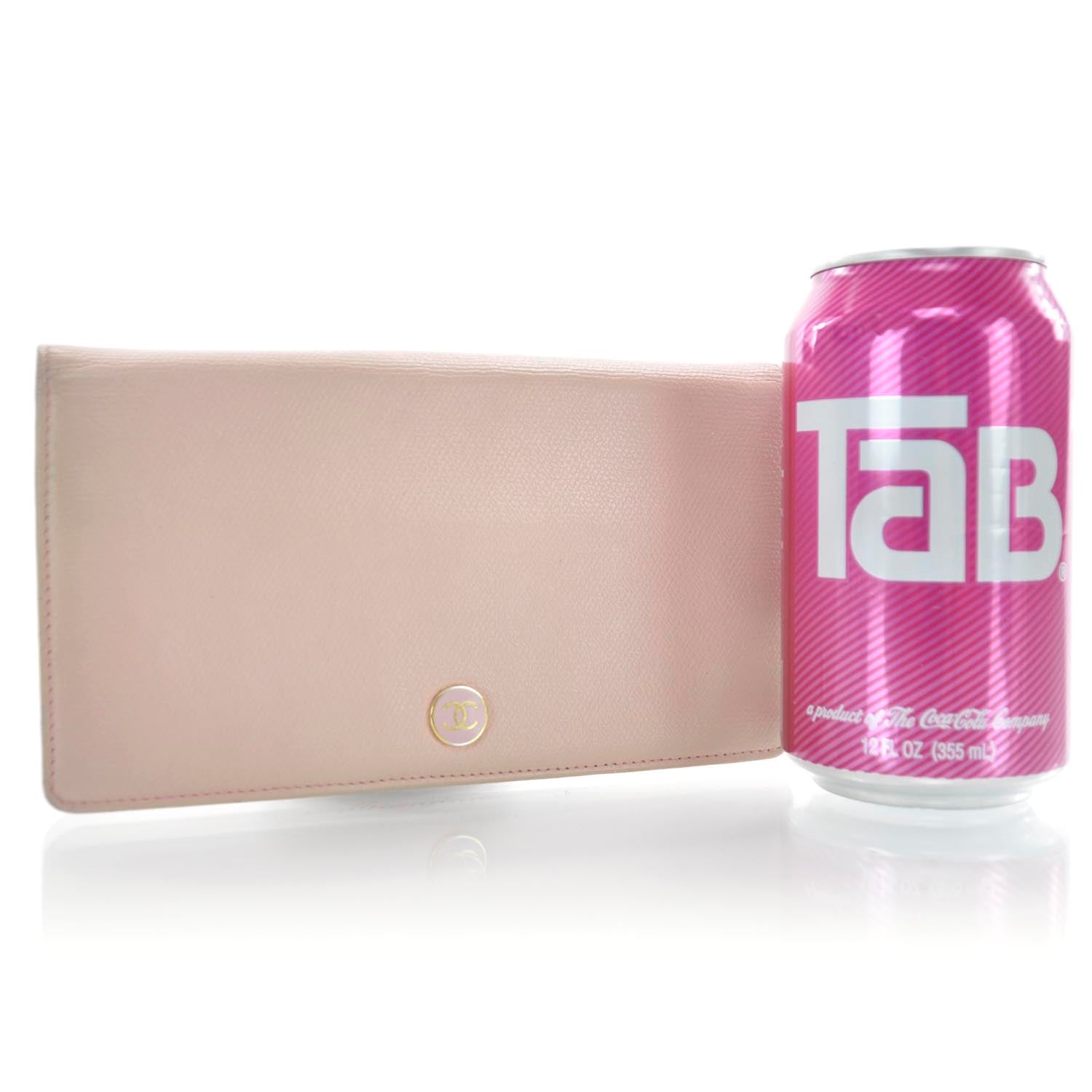 Chanel Leather Long Wallet Pink 2 of 8