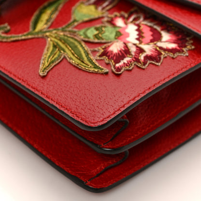 Gucci Calfskin Web Floral Embroidered Small Dionysus Shoulder Bag Hibiscus Red 9 of 9