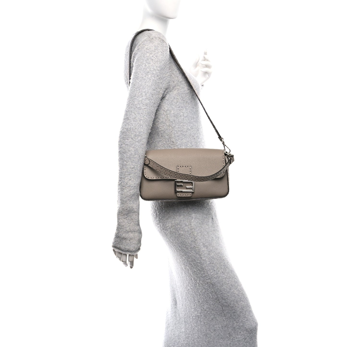 Cuoio Roma Sellerissima Nappa Sintetica Tape Stitch Baguette Corda