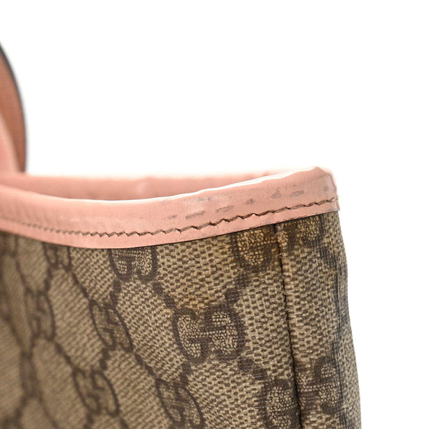 Gucci GG Supreme Monogram Medium Zippered Shopping Tote Pink 10 of 13
