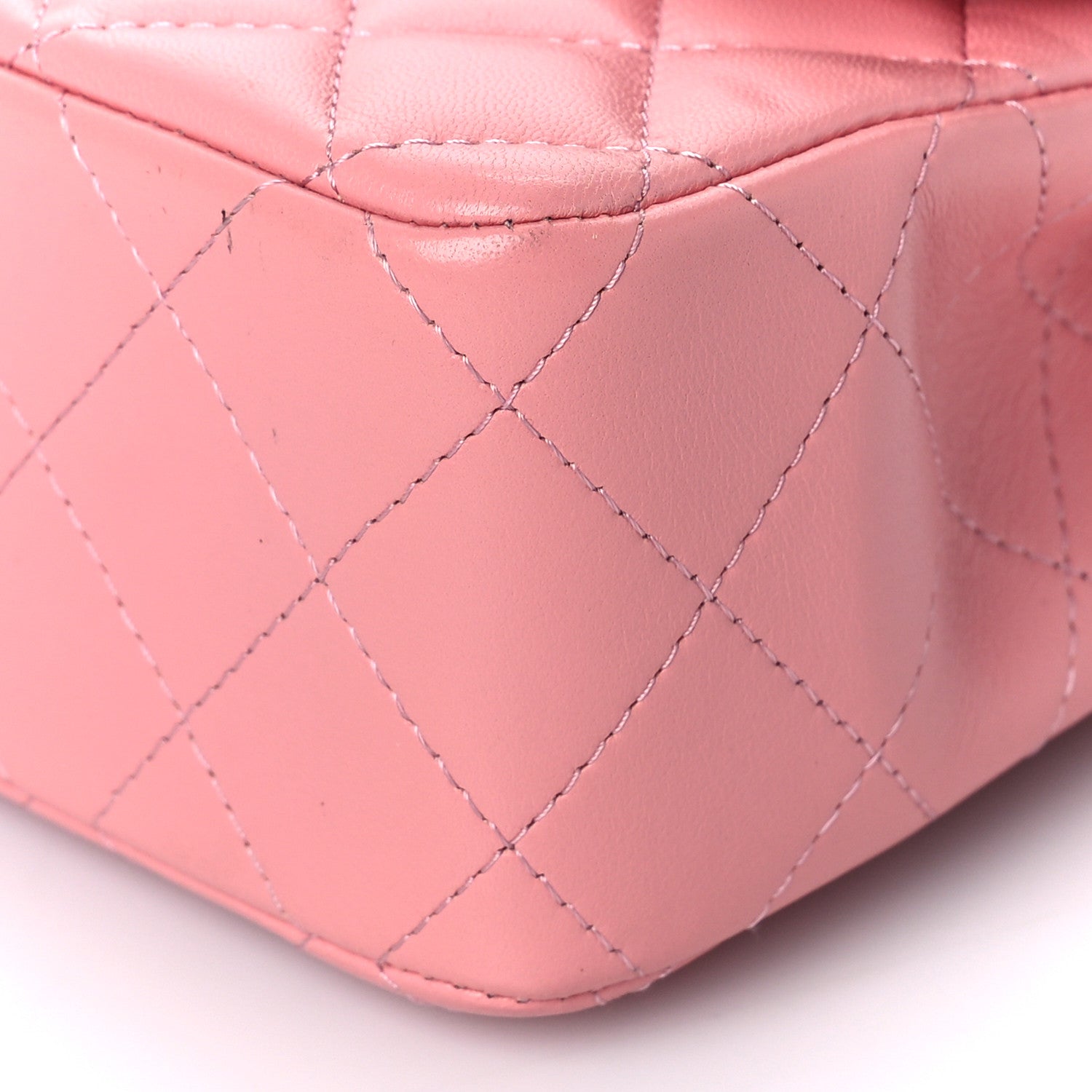 Chanel Lambskin Quilted Mini Rectangular Flap Pink 9 of 10