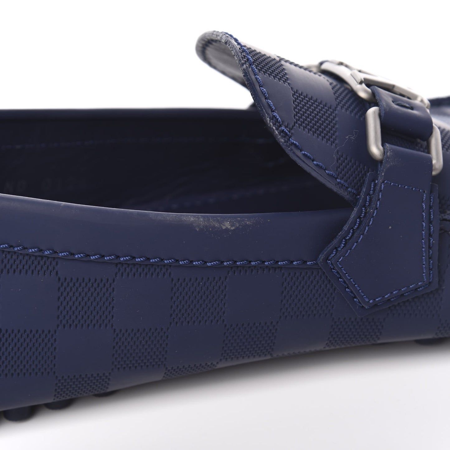 Damier Infini Mens Hockenheim Moccasin Loafers 9 Cosmos