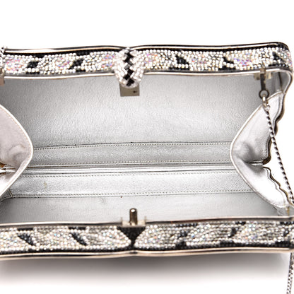 Judith Leiber Swarovski Crystal Minaudière Deco Clutch Black 6 of 20