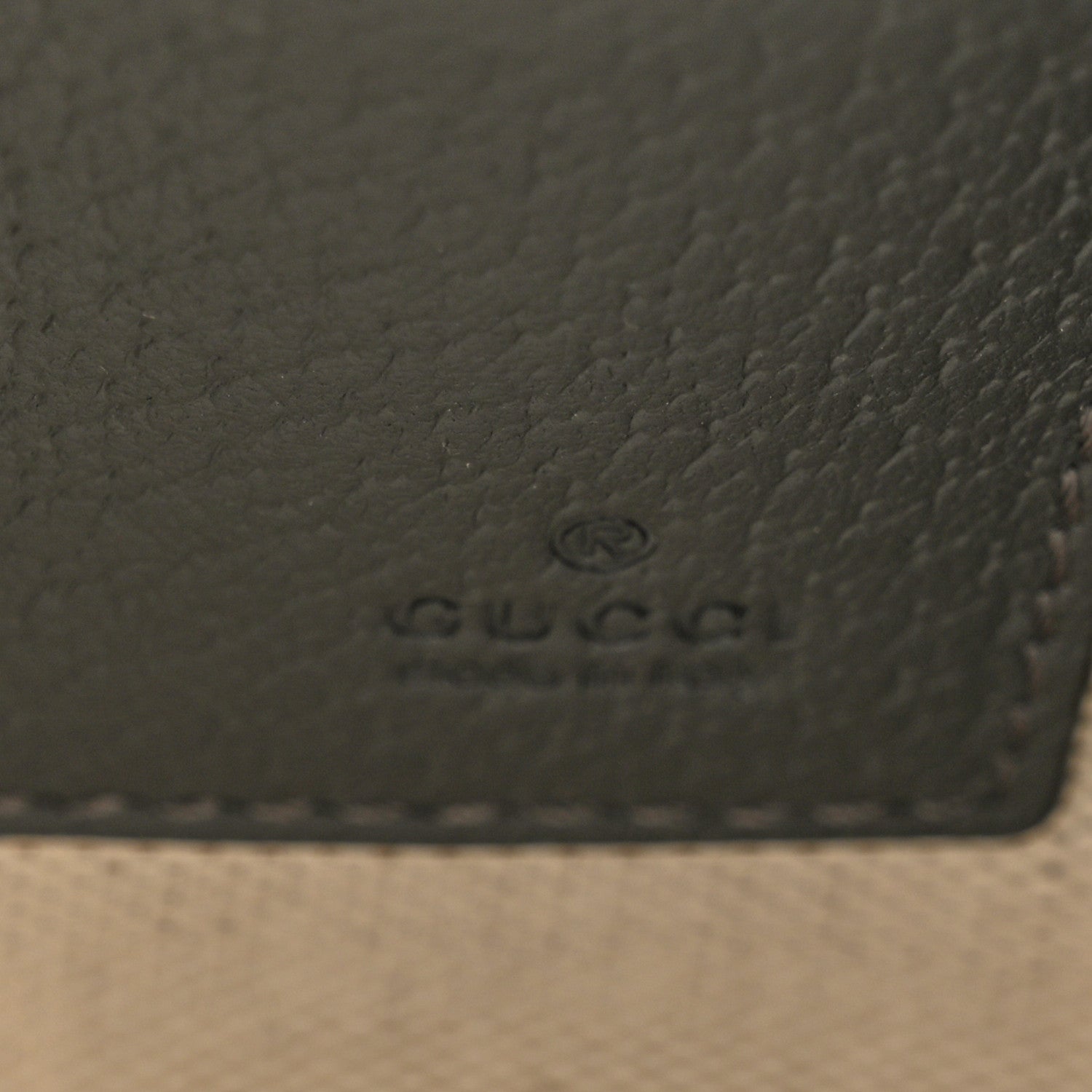 Gucci GG Supreme Monogram Textured Dollar Calfskin Ophidia Wristlet Pouch Grey Black Graphite Grey 7 of 9