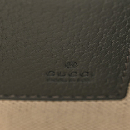 Gucci GG Supreme Monogram Textured Dollar Calfskin Ophidia Wristlet Pouch Grey Black Graphite Grey 7 of 9