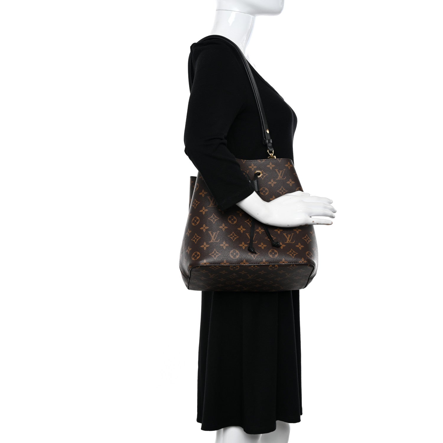 Louis Vuitton Monogram Neonoe MM Black 2 of 10