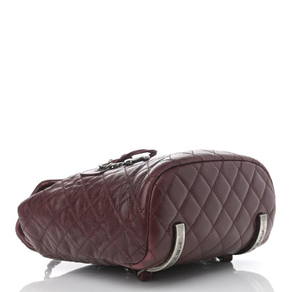 Chanel Glazed Calfskin Quilted Small Salzburg Backpack Burgundy 4 of 15
