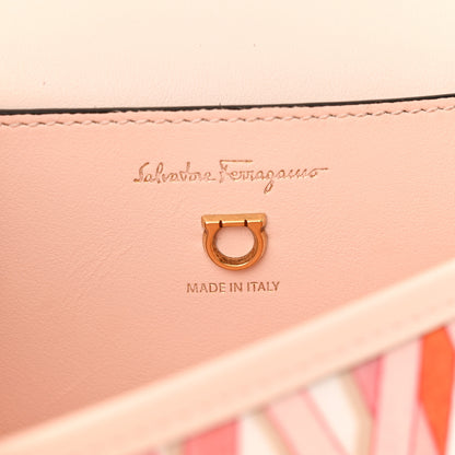 Salvatore Ferragamo SALVATORE FERRAGAMO Nylon Calfskin Vimini Travel Crossbody Bag Pink Lemonade 6 of 10