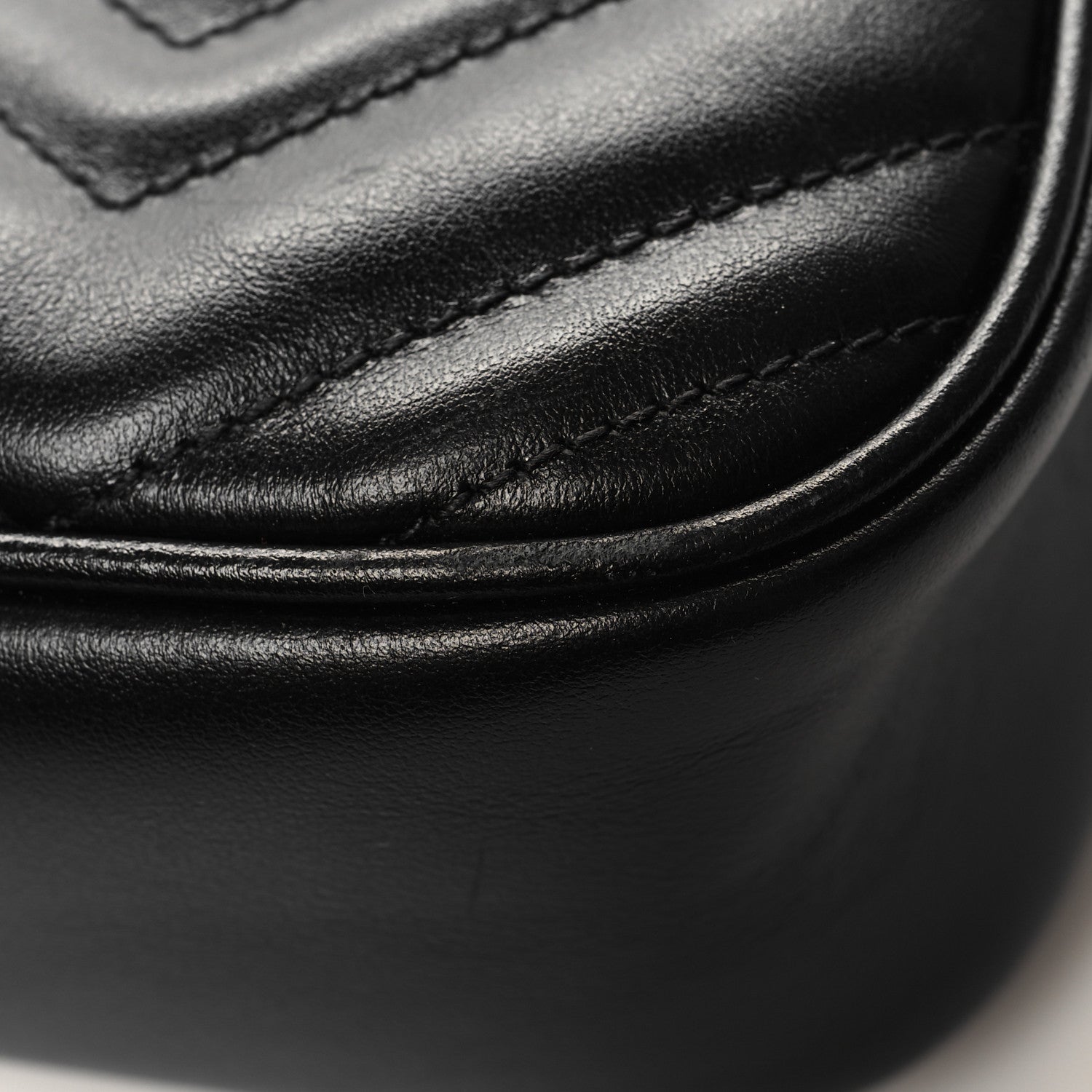 Gucci Calfskin Matelasse Small GG Marmont Chain Shoulder Bag Black 12 of 12
