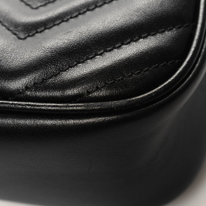 Gucci Calfskin Matelasse Small GG Marmont Chain Shoulder Bag Black 12 of 12