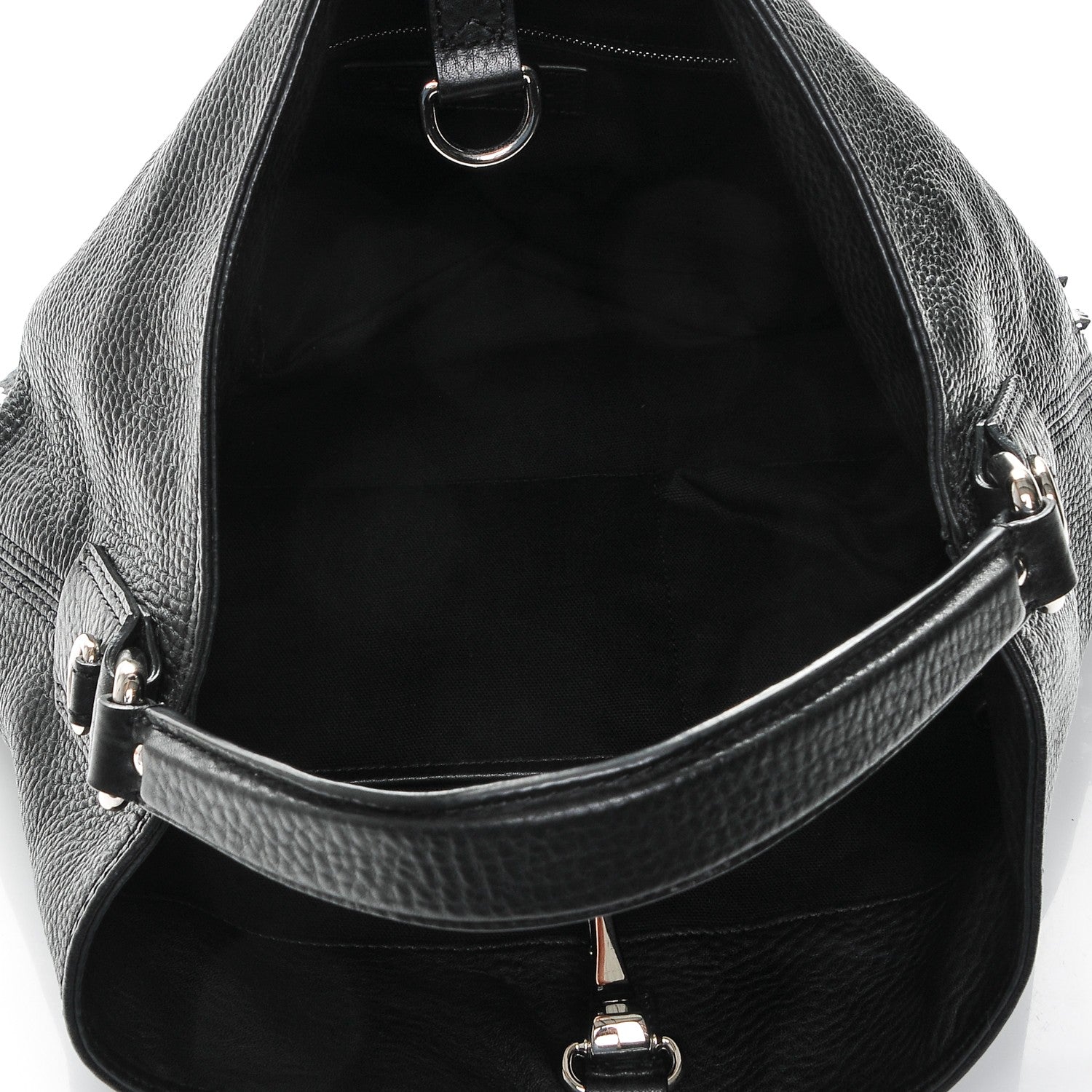Burberry Calfskin Studded Medium Susanna Hobo Black 5 of 6