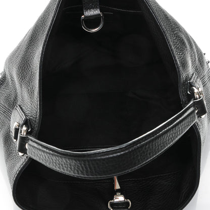 Burberry Calfskin Studded Medium Susanna Hobo Black 5 of 6