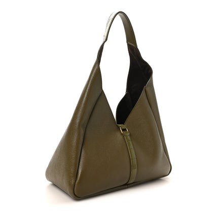 Givenchy Calfskin Crocodile Embossed Medium G-Lock Hobo Dark Khaki 3 of 12