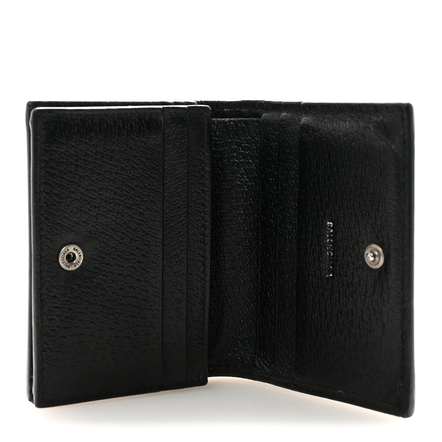 X BALENCIAGA BB Monogram Web Ophidia Card Case Wallet Black