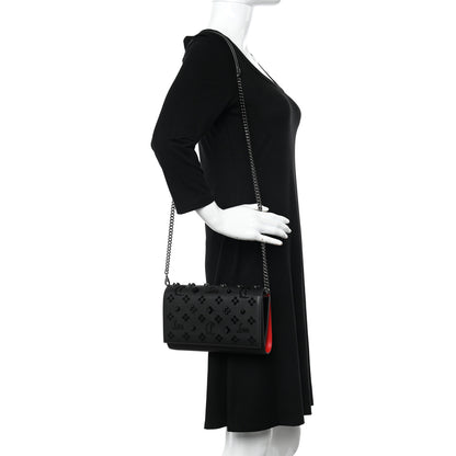 Christian Louboutin Calfskin Spikes Loubinthesky Paloma Clutch Black 2 of 10