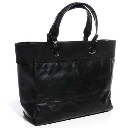 Chanel Coated Canvas Large Paris Biarritz Tote Black 3 of 8