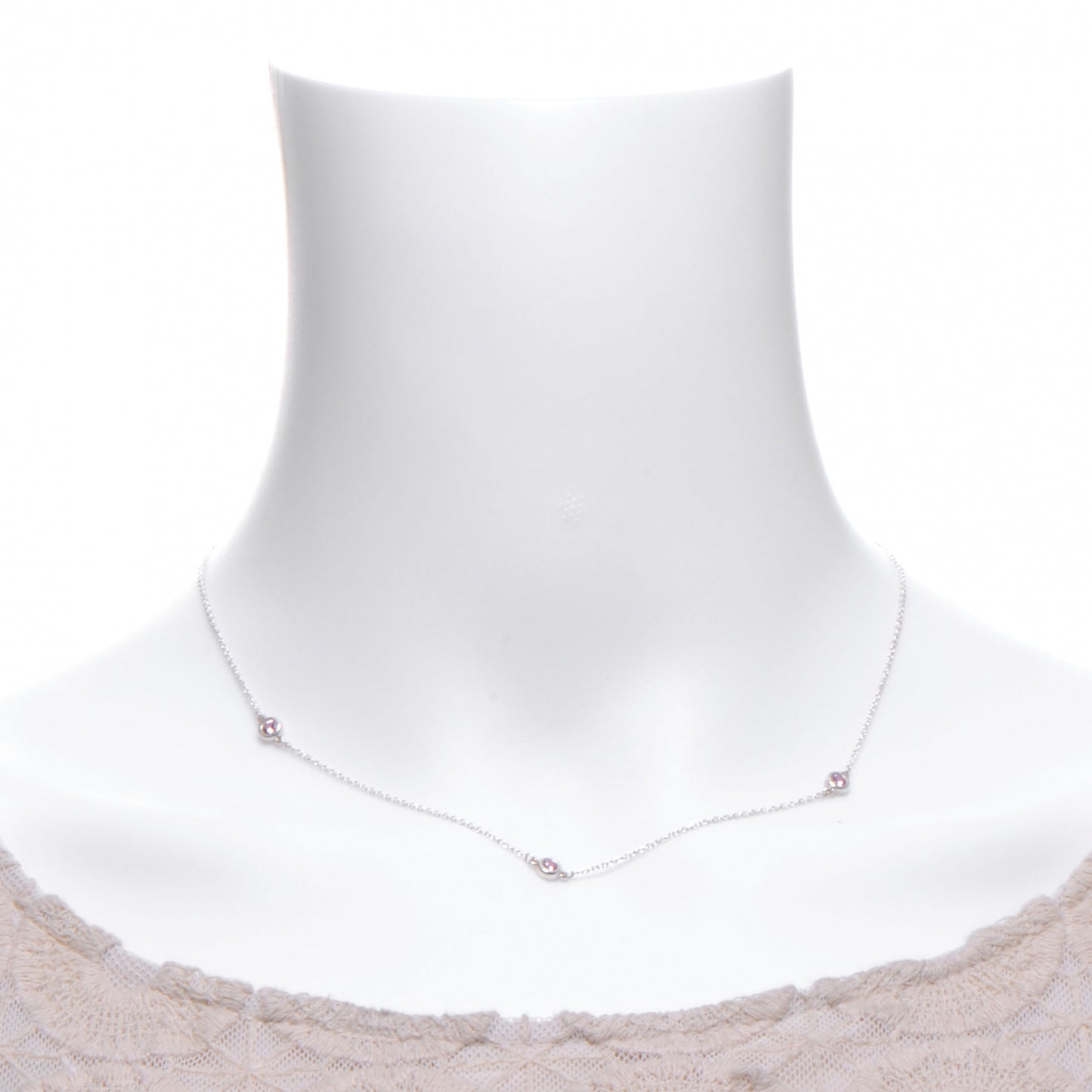 Sterling Silver Elsa Peretti Color By The Yard Pink Sapphire Necklace