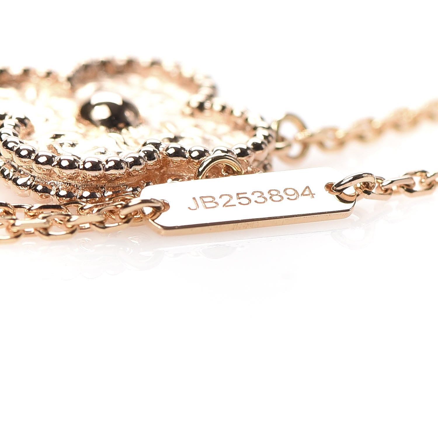 Van Cleef & Arpels 18K Rose Gold Vintage Alhambra Pendant Necklace 5 of 9