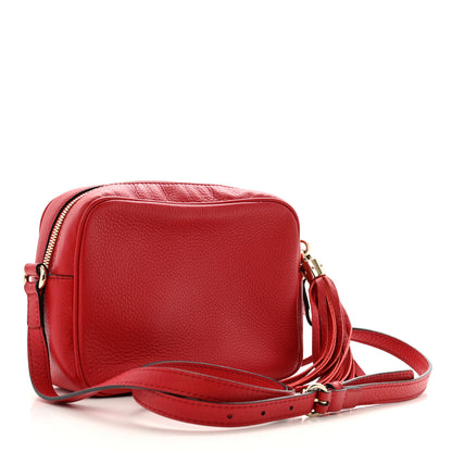 Gucci Pebbled Calfskin Small Soho Disco Bag Tabasco Red 3 of 15