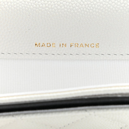 Chanel Caviar Quilted Flap Card Holder Wallet White 8 of 11