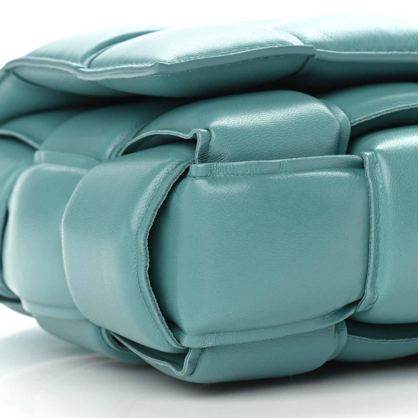 Nappa Maxi Intreccio Padded Cassette Crossbody Bag Linoleum