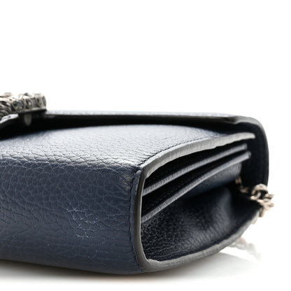Gucci Dollar Calfskin Crystal Mini Dionysus Chain Wallet Blue Agata Black Diamond 10 of 10