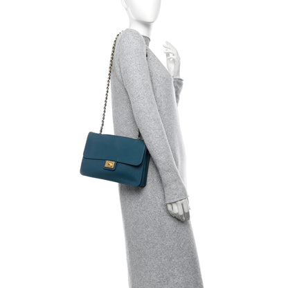 Chanel Caviar Medium Flap Blue 2 of 10
