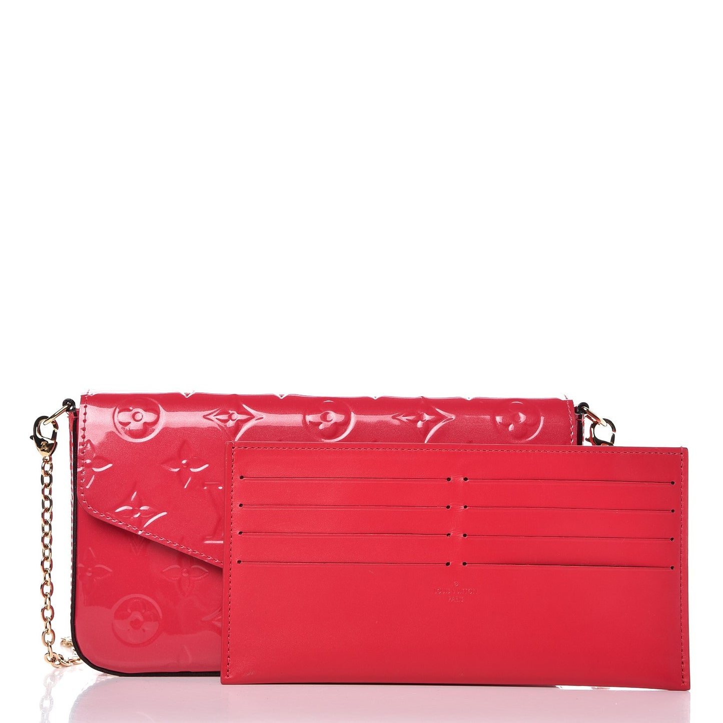 Vernis Felicie Pochette Chain Wallet Hot Pink