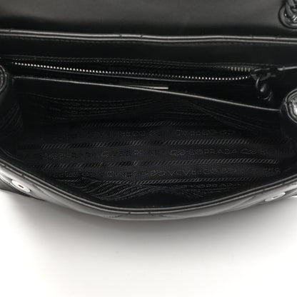 Prada Nappa Triangle Stitched Large Spectrum Bag Black 5 of 14