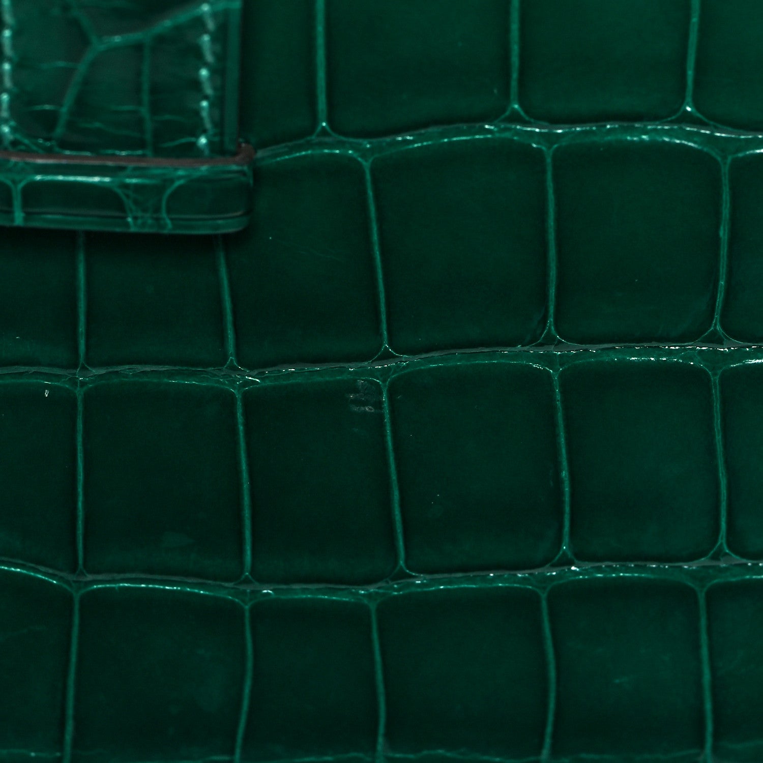 Hermes Shiny Alligator Bearn Compact Wallet Vert Emeraude 8 of 8