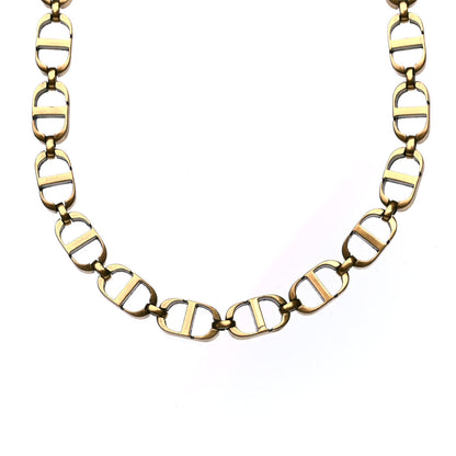Christian Dior Metal CD Choker Necklace Aged Gold 1 of 5