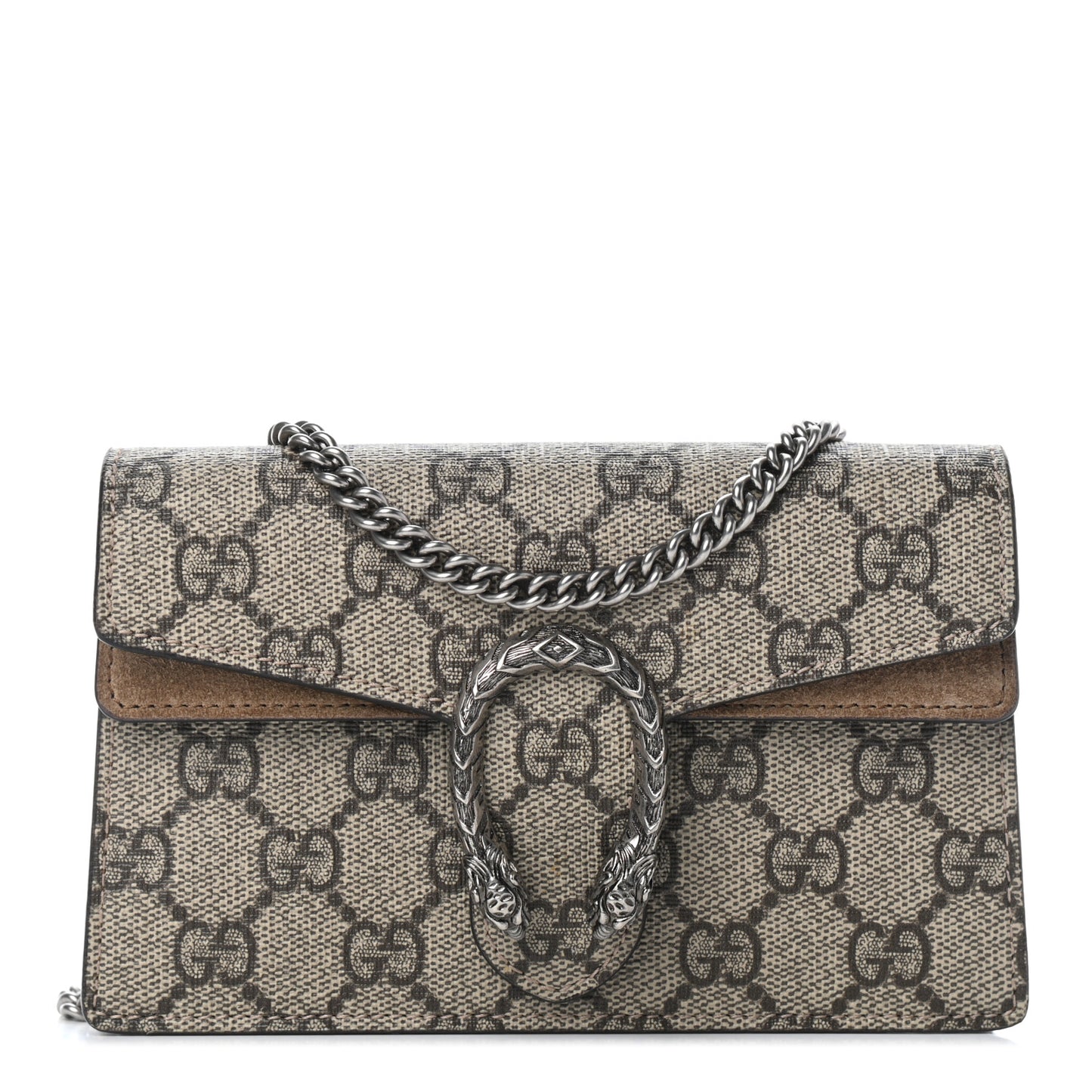 GG Supreme Monogram Super Mini Dionysus Shoulder Bag Taupe