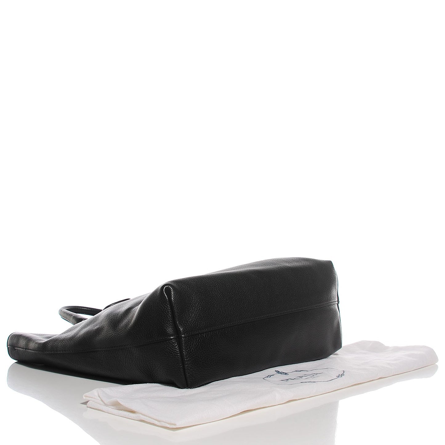 Vitello Daino Shopping Tote Nero Black