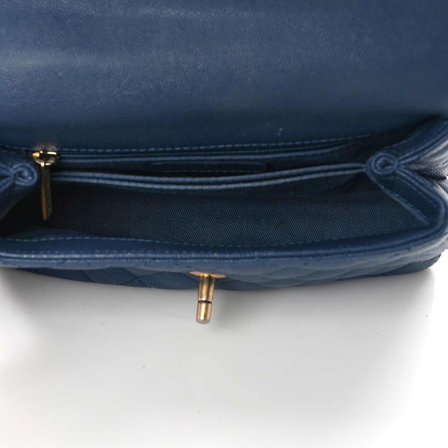 Chanel Caviar Quilted Mini Coco Handle Flap Blue 5 of 14