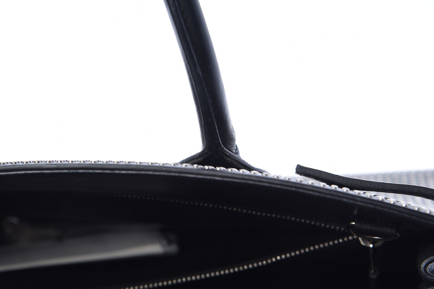 Calfskin Studded Small Sac De Jour Black