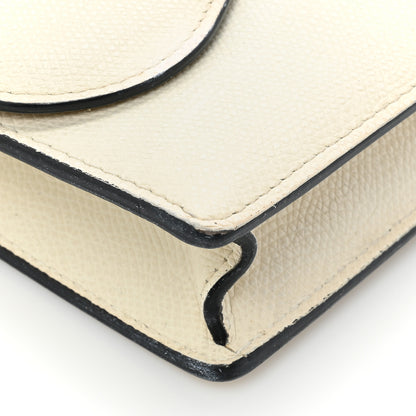Christian Dior Grained Calfskin Saddle Chain Pouch Off White 17 of 22