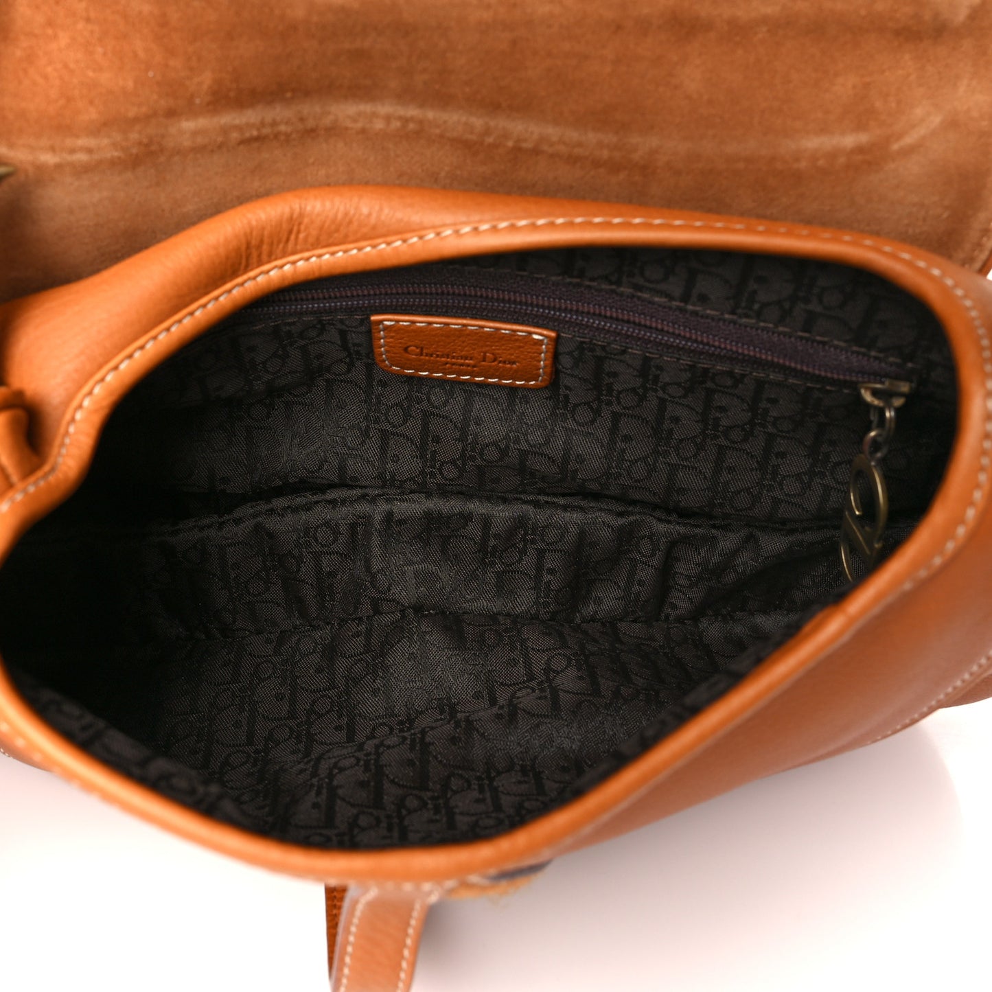 Calfskin Double Saddle Bag Brown