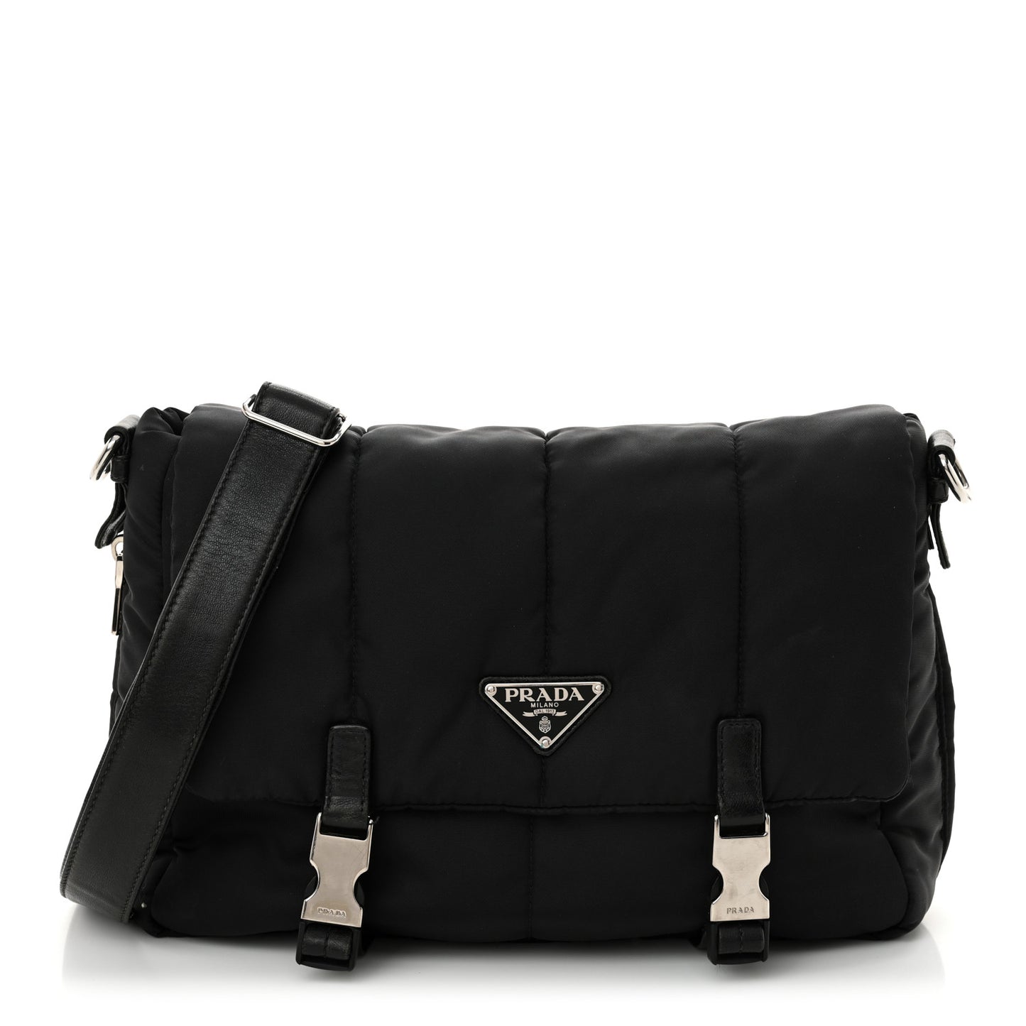 Tessuto Nylon Bomber Messenger Black