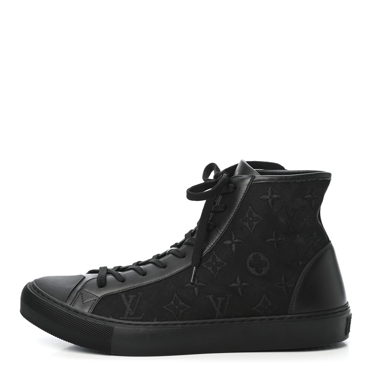 Canvas Monogram Mens Tattoo Sneaker Boots 9.5 Black
