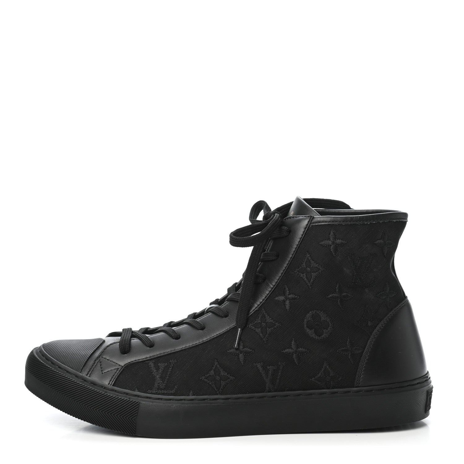 Louis Vuitton Canvas Monogram Mens Tattoo Sneaker Boots 9.5 Black 1 of 10