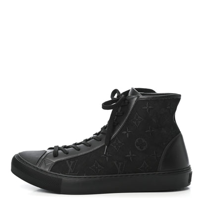 Louis Vuitton Canvas Monogram Mens Tattoo Sneaker Boots 9.5 Black 1 of 10
